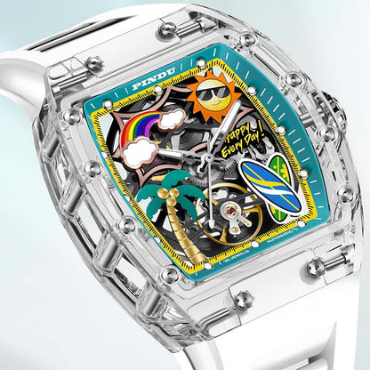 Cool Summer Sun-Kissed Transparency Watch