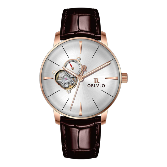 Automatic Victory Partial Skeleton Dial Dress Watch