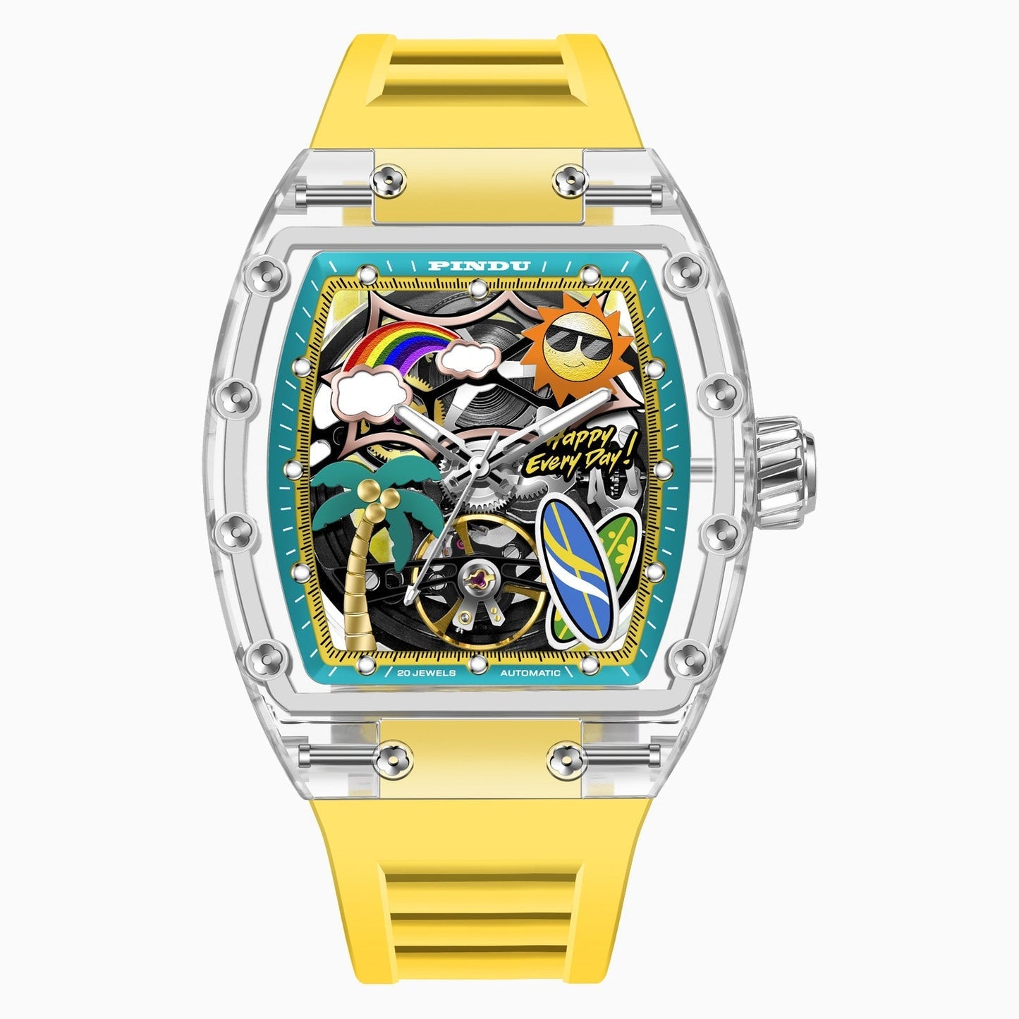 Cool Summer Sun-Kissed Transparency Watch