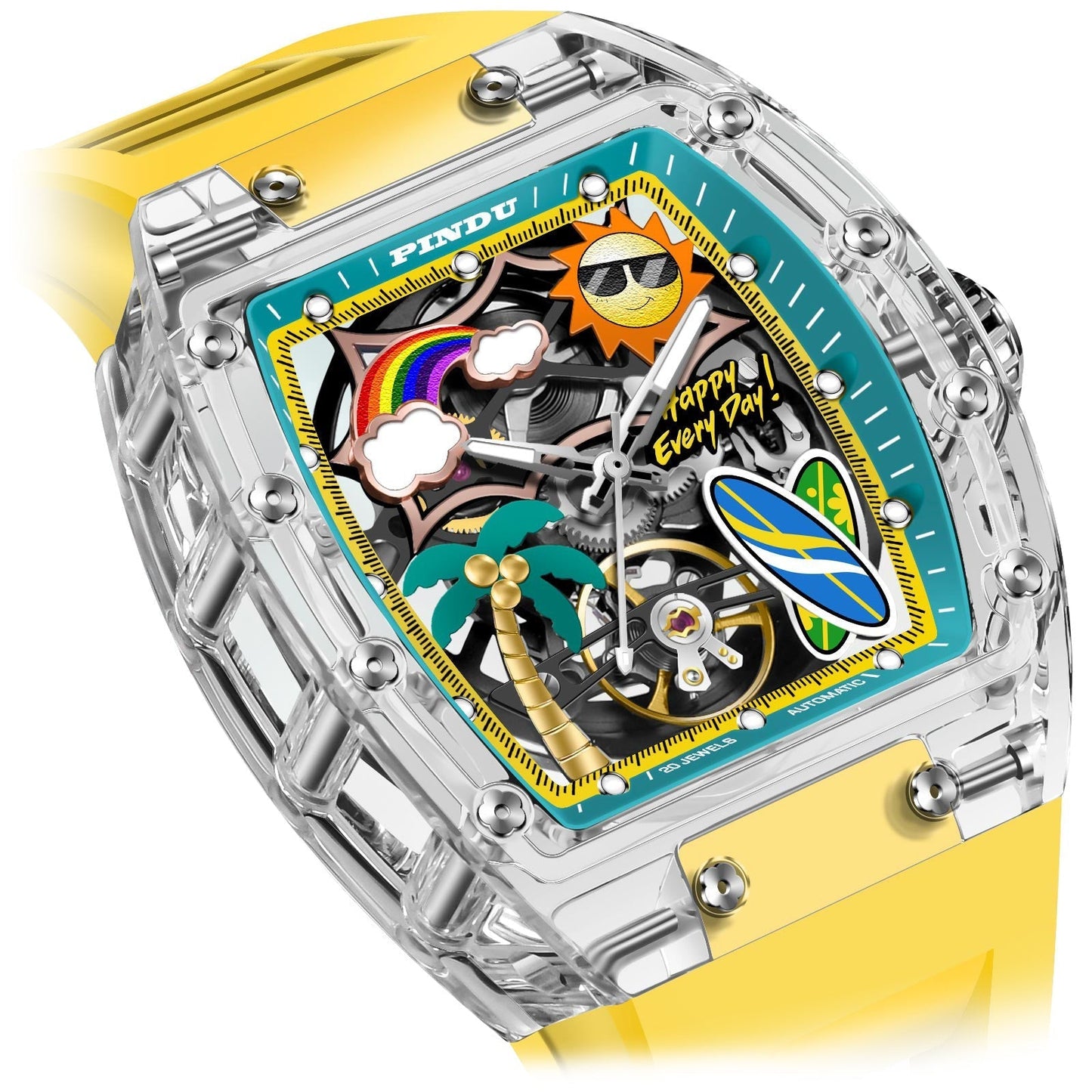 Cool Summer Sun-Kissed Transparency Watch