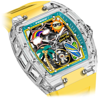 Cool Summer Sun-Kissed Transparency Watch